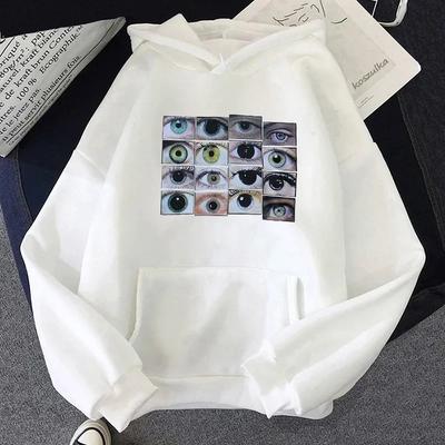 Lustige Augen Bedruckte Hoodies Tops Y2K Ästhetik Kapuzenpullover Harajuku Vintage Streetwear Herbst Damen Lässige Pullover Sweatshirts Unisex