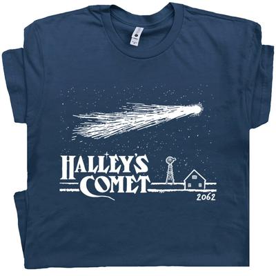 Halleys Komet T-Shirt Weltraum Geek Vintage Grafik Wissenschaft Astronomie Astrologie T
