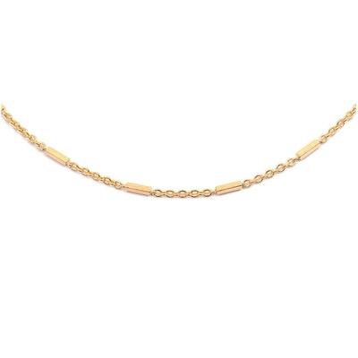 [L4583] - Gold Plated 'Choreography' Necklace - 40 Cm 1 Mm