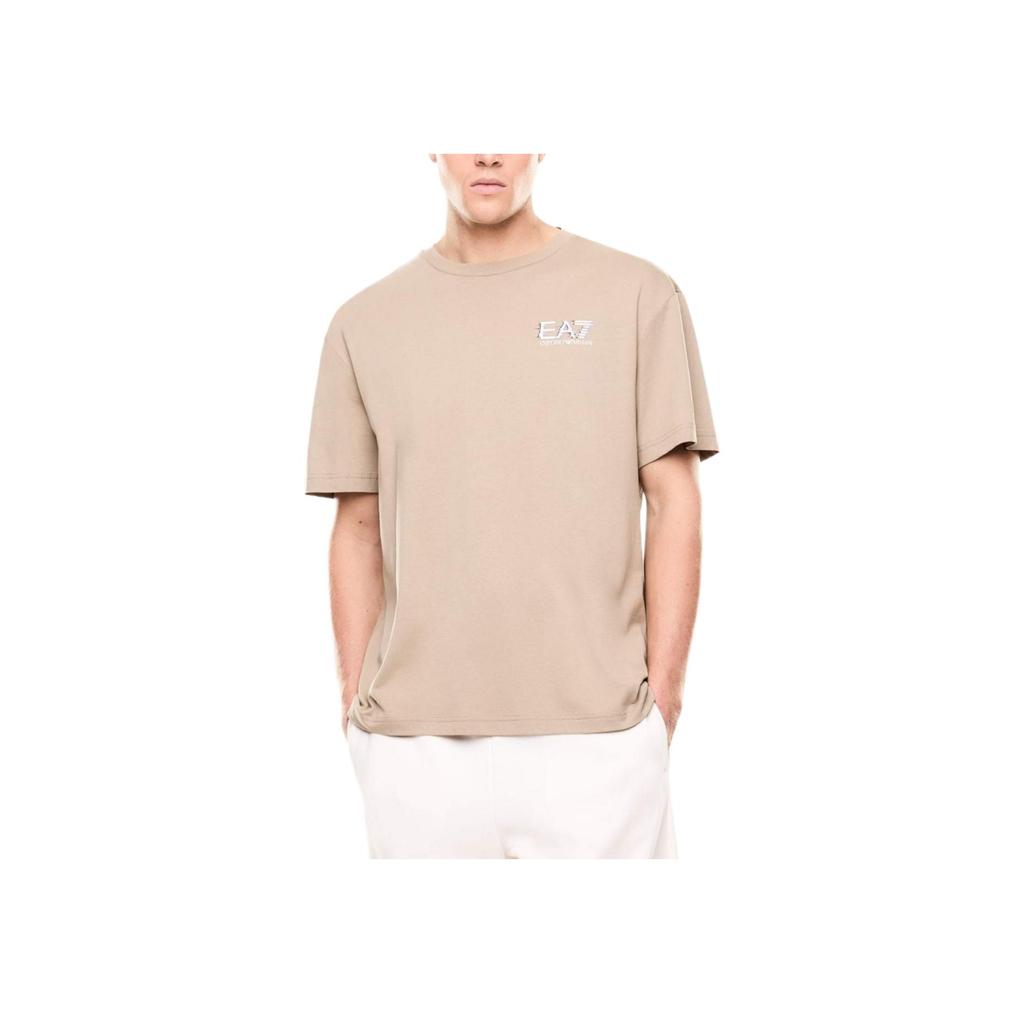 Emporio Armani EA7 Letter Pattern Solid Color Cotton Short Sleeve T-Shirt Men tops 7M001327-AF17789-U6167