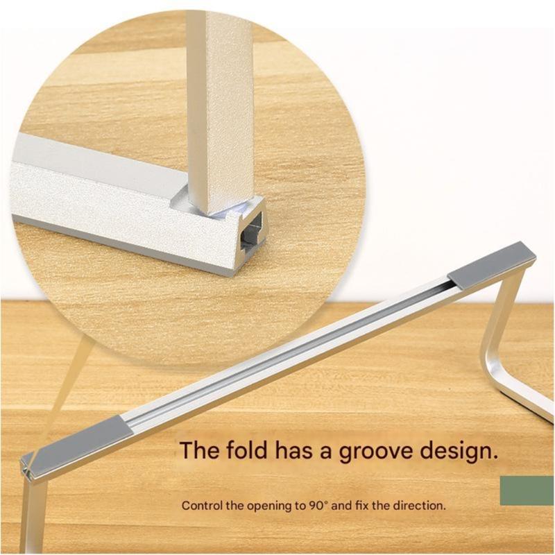 Foldable Aluminum Laptop Stand Ergonomic Notebook Holder For Desk Enhances Stability Heat Dissipation