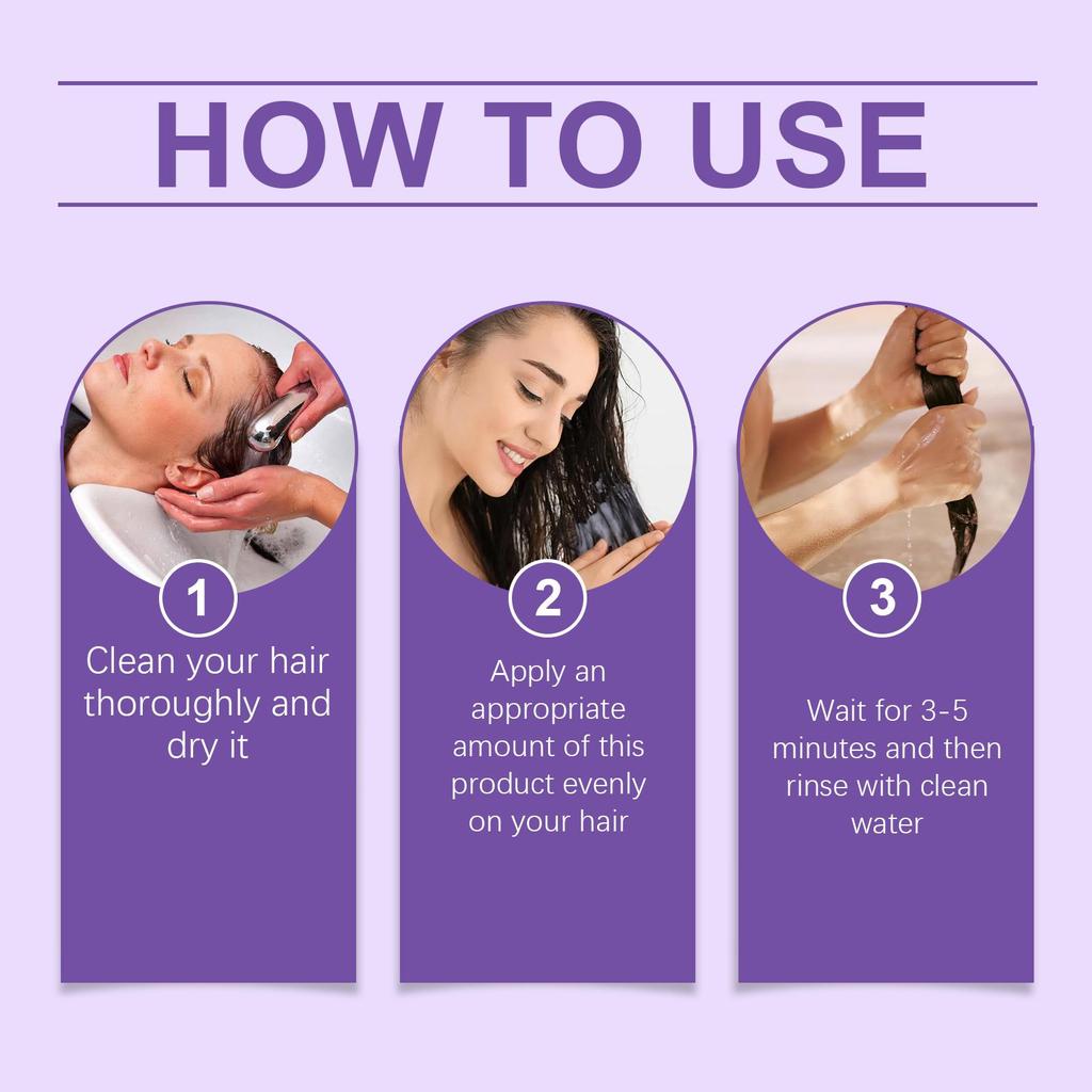 Purple Toning Hair Mask Neutralize Yellow Keratin Deep Conditioner for Blonde Silver Highlighted Hair Color Correcting Treatment