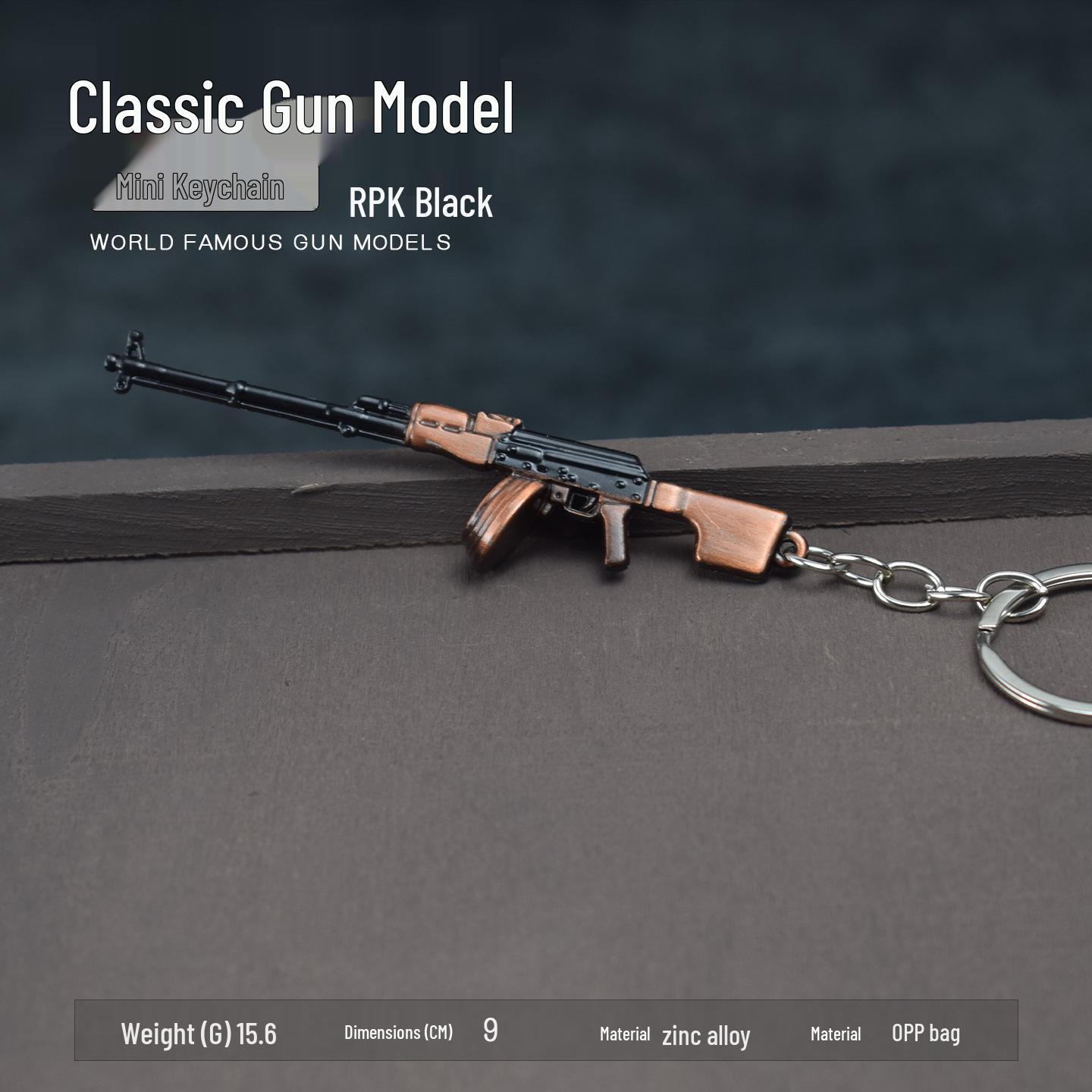PUBG Peace Elite RPK Miniature Metal Gun Pendant