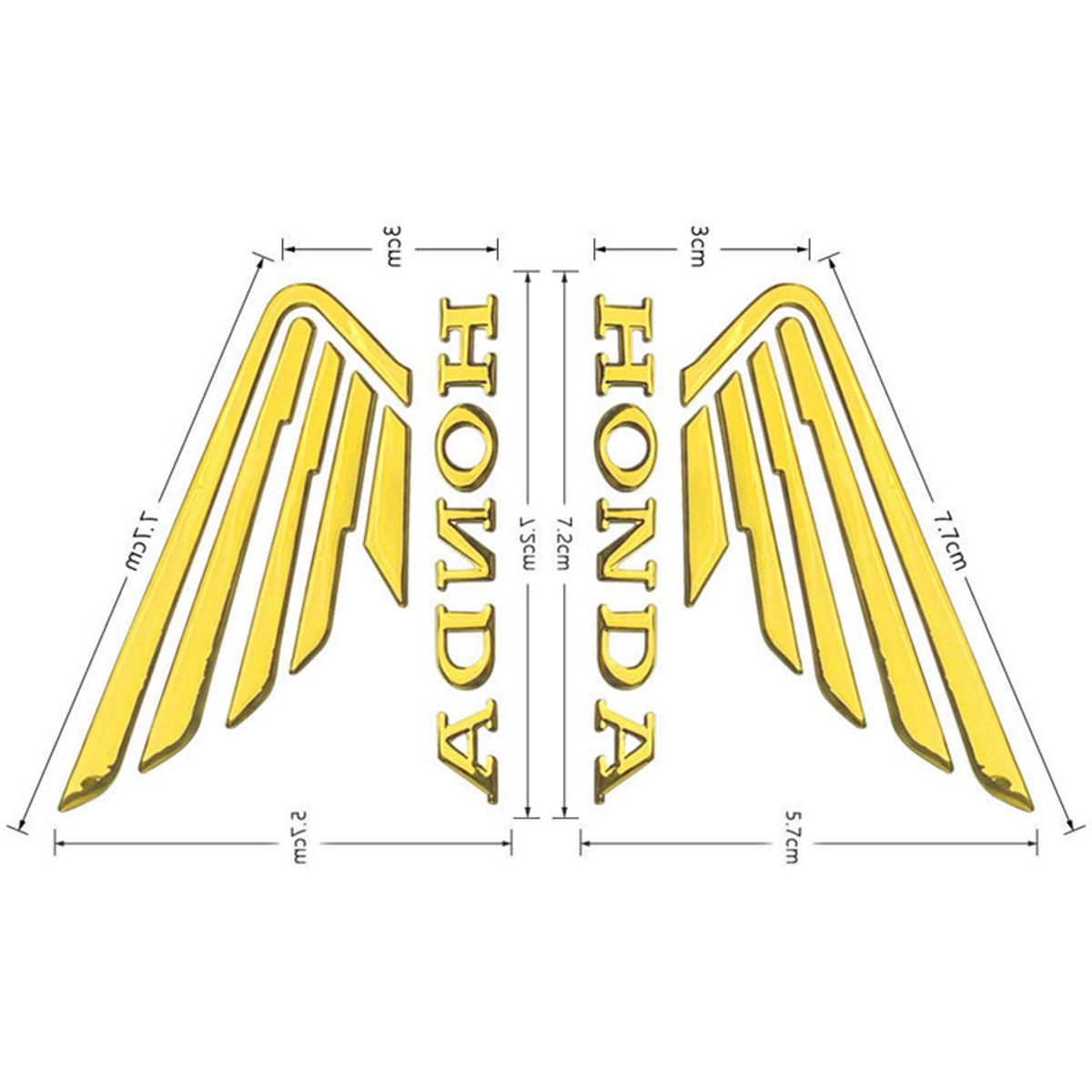 AAAY1 3D Honda Sticker Logo Tank Wing Decal