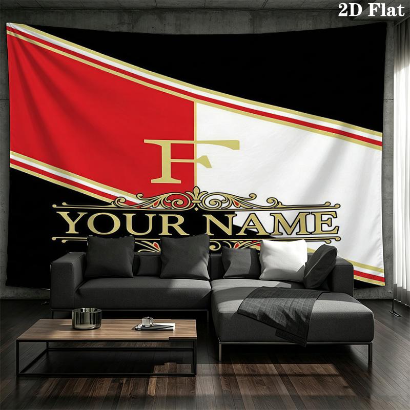 Feyenoord Custom Name Wall Tapestry Aesthetic Wall Hanging Printed Fabric Blanket Decorative Tapestries For Bedroom Living Room Home Decor