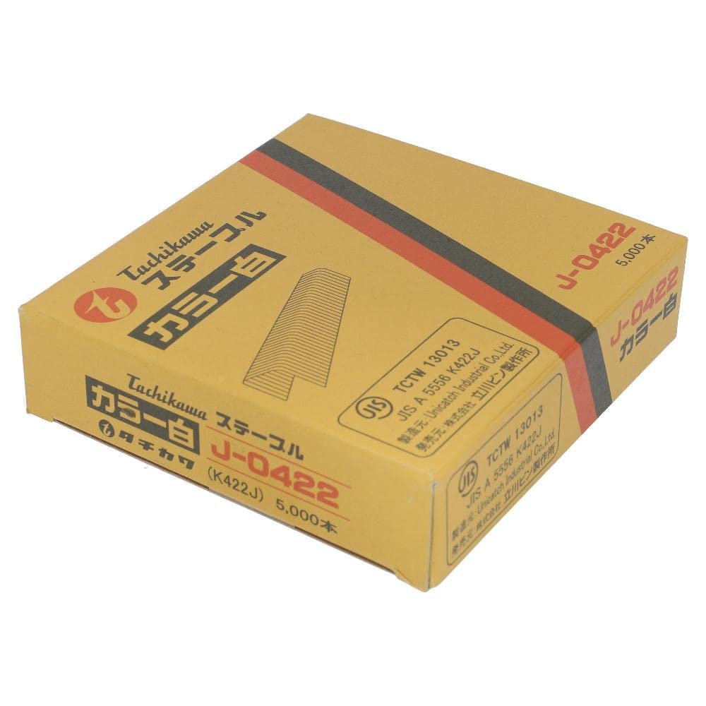 Tachikawa White 4mm J0422W Staples, Wide,