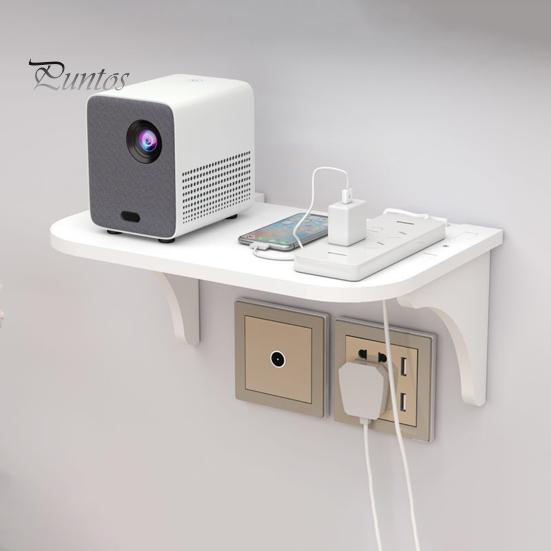 Półka ścienna do routera, organizer listwy zasilającej, dwuwarstwowa konstrukcja, wytrzymała, łatwa instalacja, pływający uchwyt ścienny