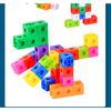 Magic Cube Puzzle Building Blocks Kindergarten Educational Color Recognition DIY Building Blocks Toys Gifts with Changing Colors