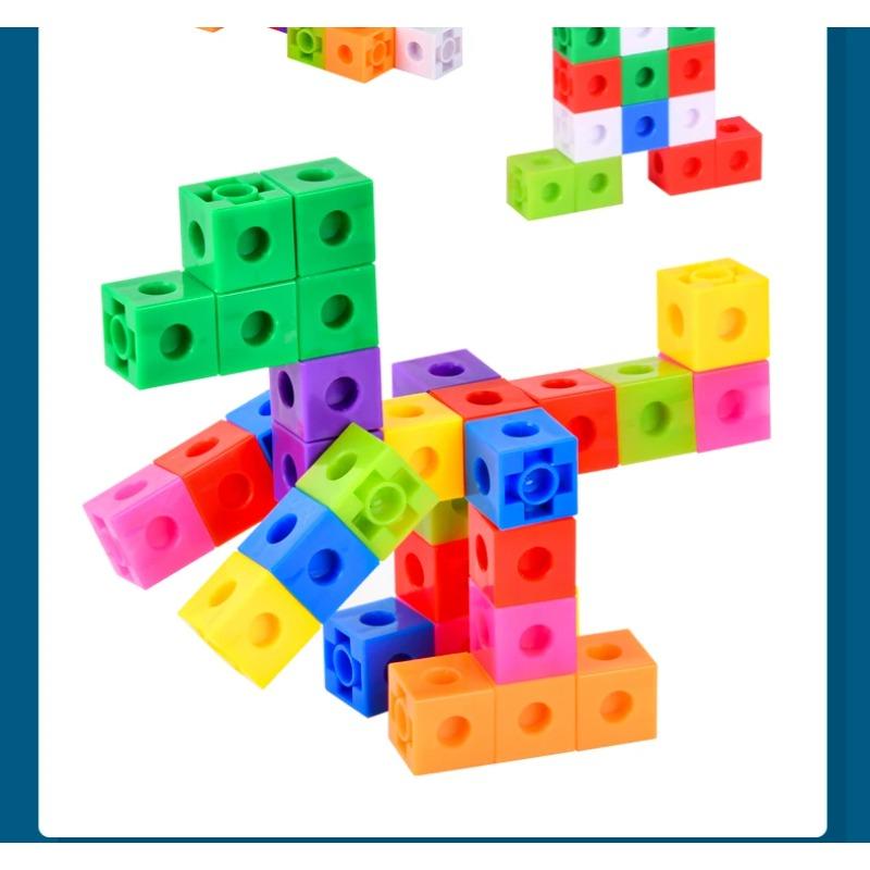 Magic Cube Puzzle Building Blocks Kindergarten Educational Color Recognition DIY Building Blocks Toys Gifts with Changing Colors