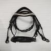 Leather Padded Dressage Bridle with White Colour Stone and Leather Plaited Reins.