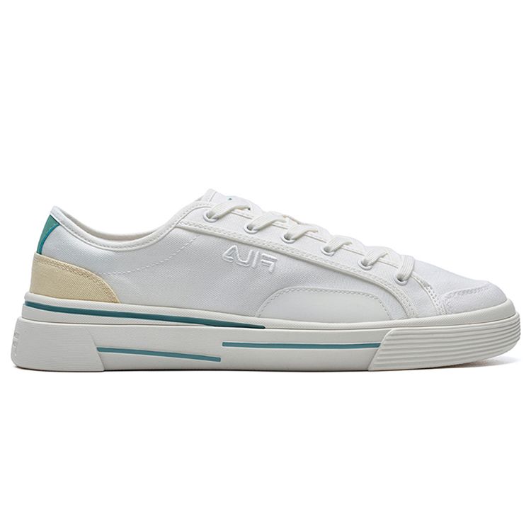 FILA Sandwich Sports Comfortable Low-Top Canvas Shoes Men Sneakers White F12M221316FSW