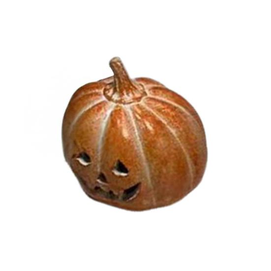 Halloween Gresskarfigur Håndskåret Resin Gresskarstatue Håndlaget Borddekorasjon til Hjem Veranda Inngangsdør Peishylle Romdekor