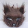 Masquerade Theme Halloween Party Furry Fox Half Mask Animal Cosplay Make Up