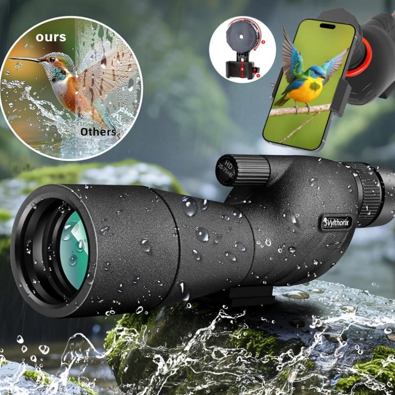 Transparent Monocular Telescope, Variable Frequency Monocular Telescope, Suitable for Outdoor Camping Hunting Bird Watching