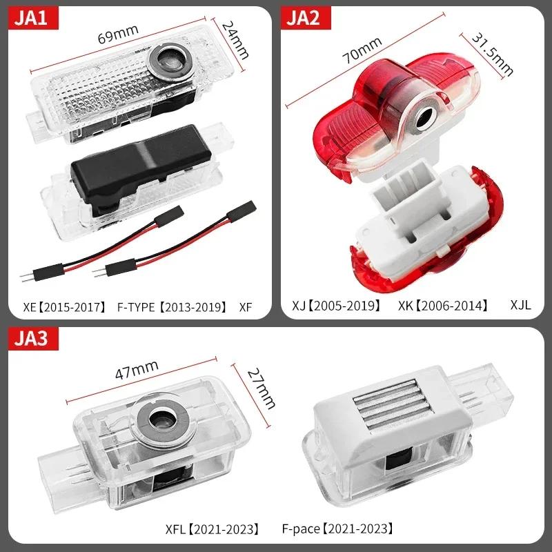 2Pcs Car Door Welcome Light Led HD Projector Lamp Courtesy Lights For Jaguar XJ XK XJL XE XF F-TYPE XFL F-pace Accessories PP21