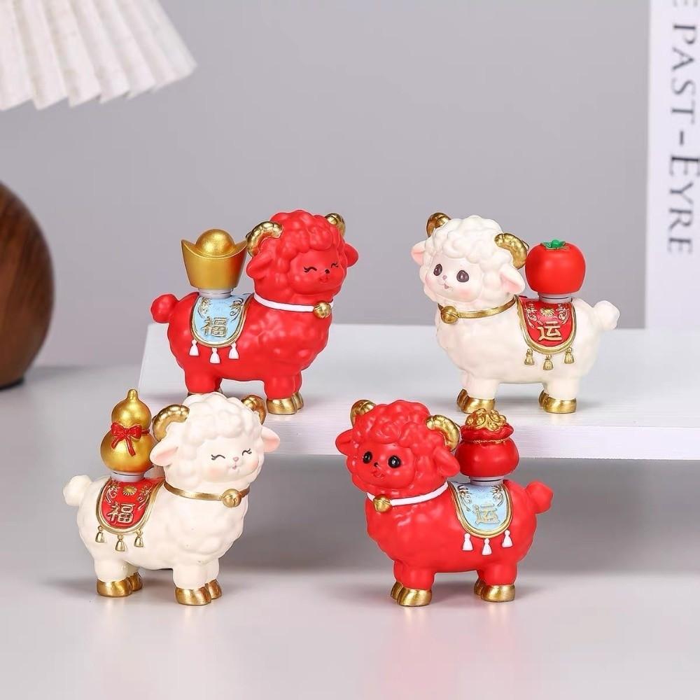 Desktop Decoration Auspicious Sheep Ornament Chinese Style Zodiac Goat Ornament  Year of The Goat