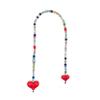 Handmade Woven Acrylic Beaded Heart Pendant: Stylish Versatile Bag Charm