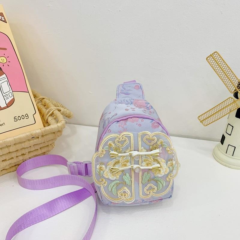 Charming Children's Handbag With Pearl Accents And Bowknot Geometric Patterns