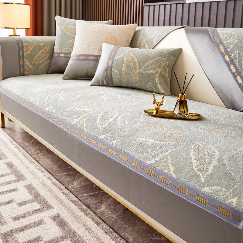 

Chenier Cloth Four-Season Universal Sofa Cushion Non-Slip Leather Seat Cushion Modern High-End New Anti-Cat Scratch 70*70cm