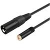 dyhngnfc XLR Conversion Cable, 3.5mm Female to XLR Canon Male, Speaker/Mixer/Microphone Cable, Audio Extension Cable (0.5M)