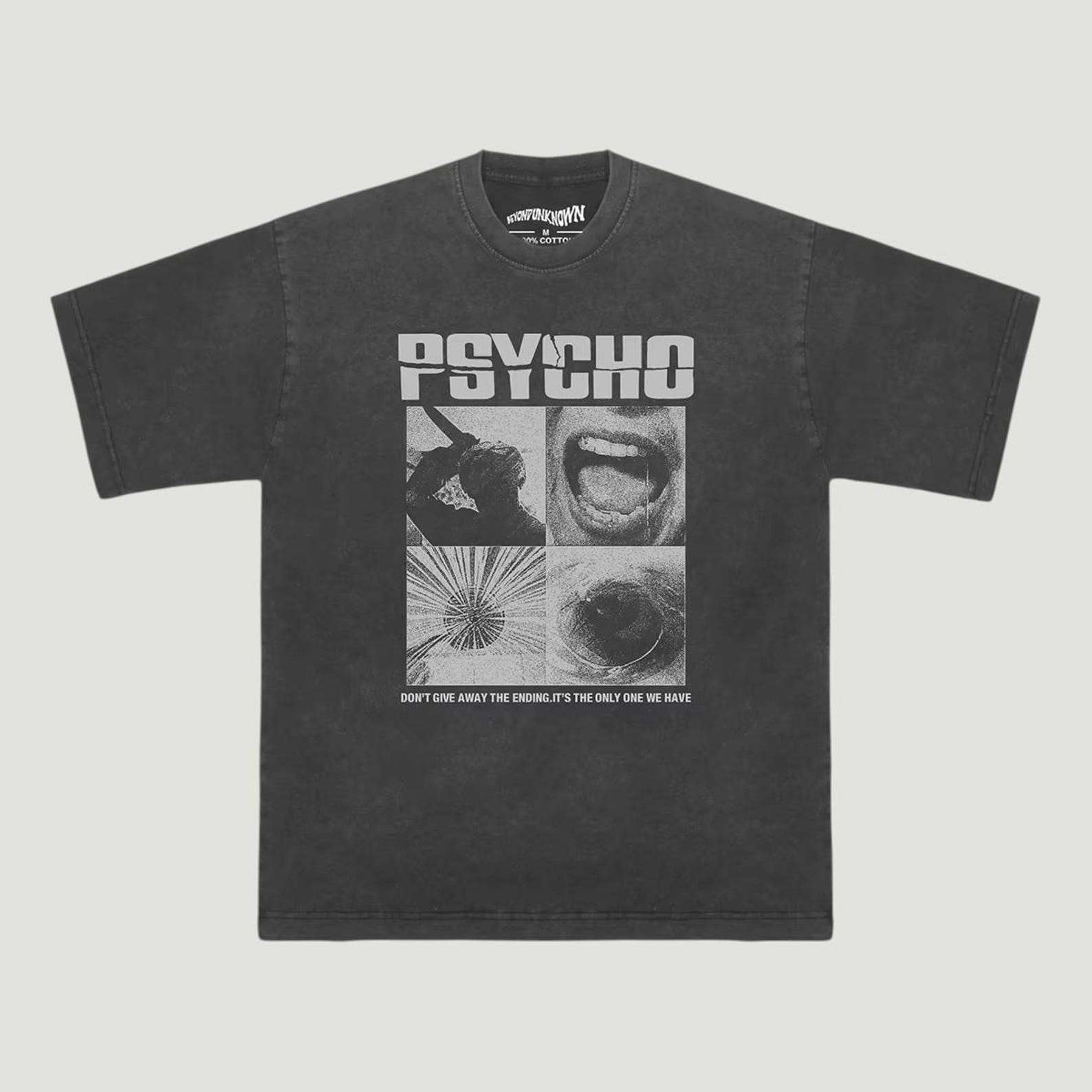 Psycho T-Shirt, Alfred Hitchcock Classic Horror Movie Tee, Retro 60s Cult Film Graphic Shirt, Vintage Cinema Unisex Psycho Tee S