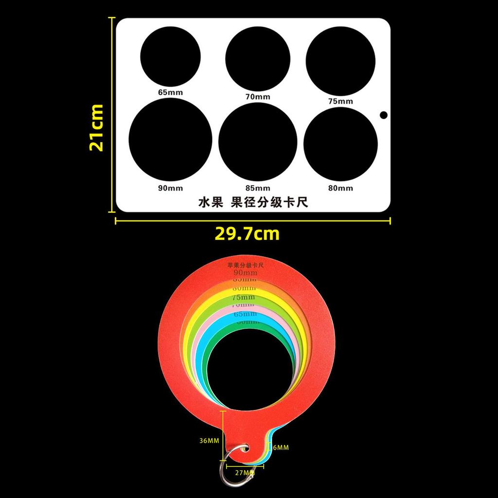 Fruit Measurement Rings Citrus Ruler Flexible Convenient Multifunction Caliper Measuring
