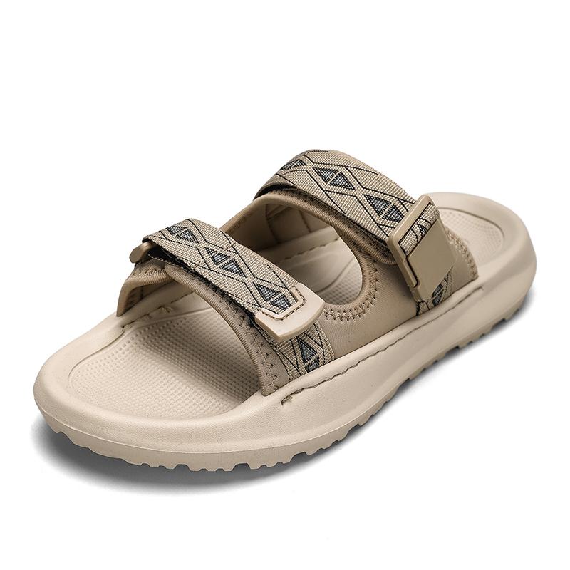 

Модные быстросохнущие летние мужские сандалии для отдыха на пляже повседневные тапочки нескользящие новый дизайн полускользящие мужские туфли для отдыха на воде 45 хаки