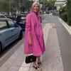 Women's Long-sleeved Lapel Simple Loose Knee-length Shirt Dress