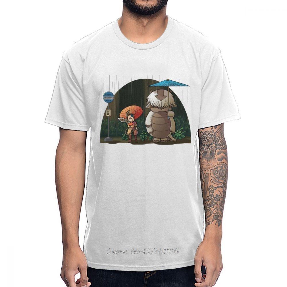 Healthy Cotton Classic Oneck Tshirt Avatar Last Airbender Aang Appa Momo TShirt Young Design For Men Tees Anime S