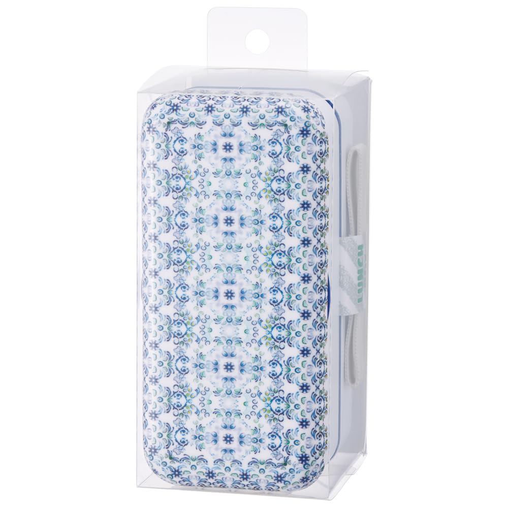 Skater Bento Tenpyo Dark with Melamine Made in Box, Pattern, Dreamy, Blue, 600ml, Chopsticks, Lid, Women's, Japan, SLBW6M-A