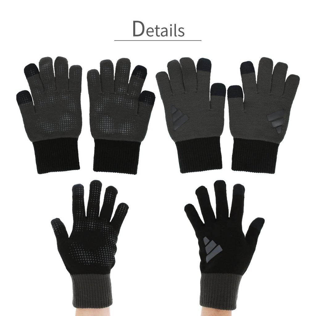 adidas Made in Smartphone Simple Casual Popular Hand Perfect for Cold Charcoal Men's Gloves, Japan, Compatible, Style, Brand, Non-Slip, Washable,