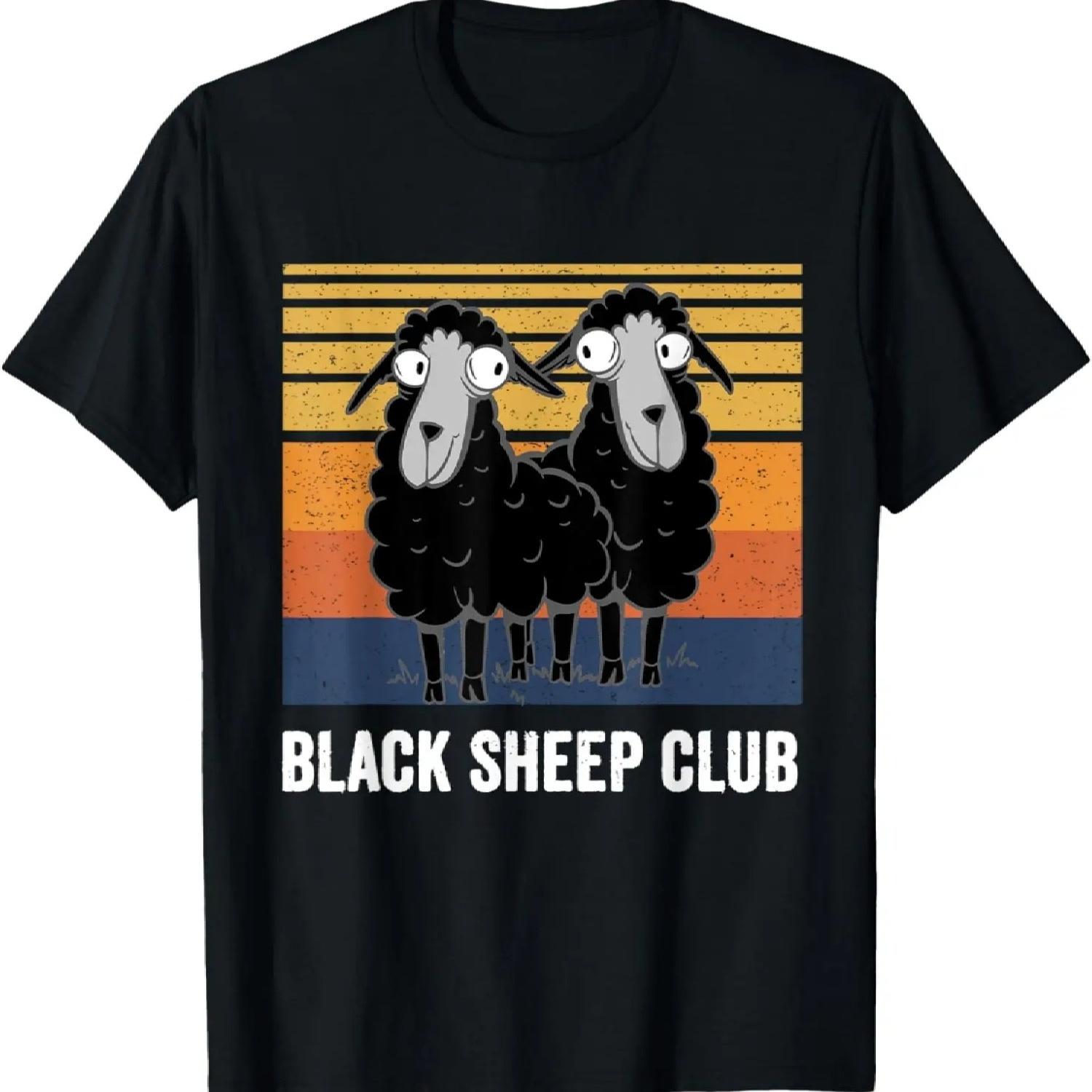 Black Sheep Club Funny Saying Retro Vintage Sunset Squad T-Shirt S