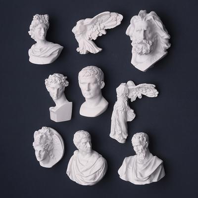 Nordic Statue Refrigerator Magnetic Head Art Creative Iron-absorbing Stone Plaster Sculpture Xiaowei Venus Magnetic Sticker