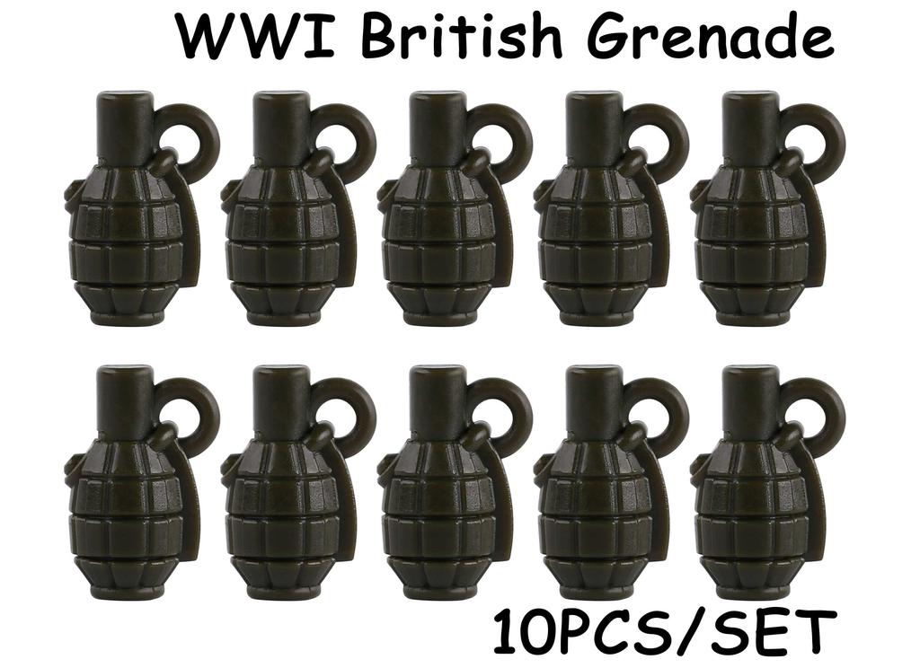 MOC WW2 Military Oil Barrel Weapons Box Building Block Set War Scene Accessories Bullet Motorcycle Sandbag Block Bricks Toys  Playsets