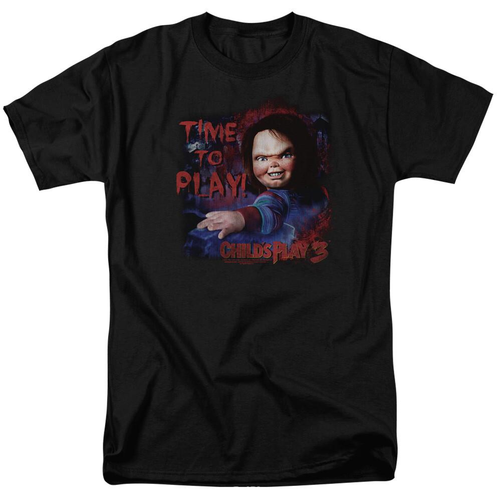 26 Child s Play 3 Time To Play T Shirt Licensed Horror Movie Retro Classic Black Unisex T-Shirt XL