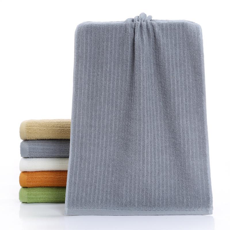Pure Cotton Towel Labor Protection Home Gift Towel Absorbent Plain Vertical Strip Five-color Cotton Face Towel Wash Face