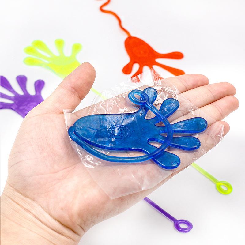 Sticky Hands Elastic Stretch Toy Fun Prank & Novelty Gag Gift Stretchy Wall Clinging Slap Hand for Birthday Parties and Carnival