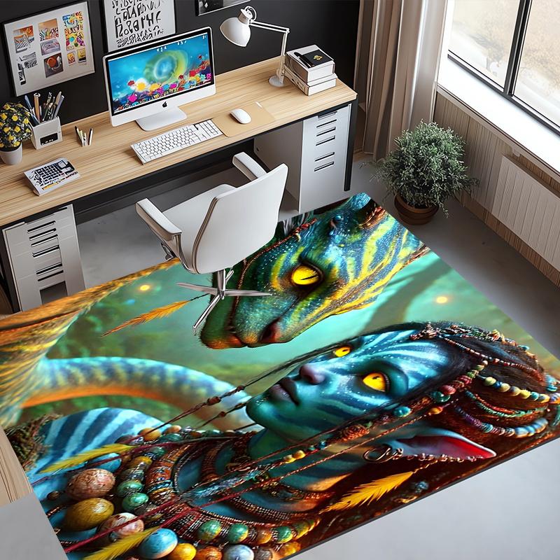 Tappeto con Motivo Avatar, Tappetino da Interno/Esterno, per Picnic, Sala Giochi, Camera da Letto, Ufficio, Soggiorno, Tappeto Decorazione Casa, Regalo di Compleanno