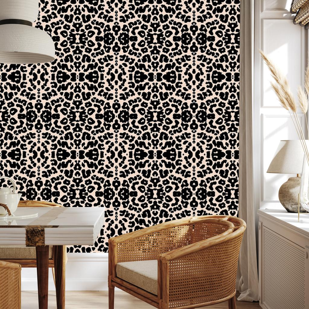Animal Skin Wallpaper Brown, Beige and Black for Living Room and Bedroom 50x1000