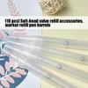 10Pcs Clear Empty Acrylic Marker Soft Brush Head Refillable Empty Paint Pen Multipurpose Drawing Tool For Painting