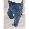 2026 Blue Slim Fit High Waist Wide Leg Jeans for Women - Plus Size Pear Shape, Spring/Autumn