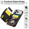 Leather Crossbody Lanyard Phone Case for IPhone 17 Air 16 15 14 13 12 11 Pro Max XS XR 8 7 Plus with Card Holder Zipper Wallet
