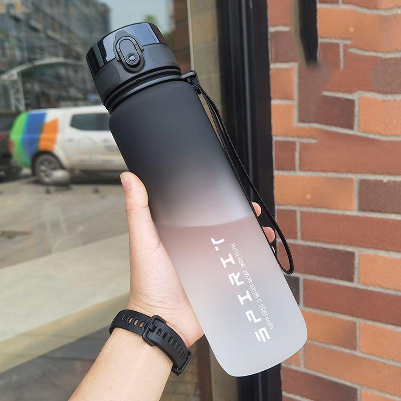 

1 шт., красочная герметичная спортивная пластиковая чашка, бутылка для воды большой емкости, 1 литр 500ml