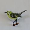Used Wood carving brooch of wild birds, Goldcrest, Lovebird, Crafts