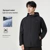 Li-Ning Solid Color Logo Loose Windproof Sports Casual Three-In-One Hooded Windbreaker Unisex Outerwear AWBV167-1