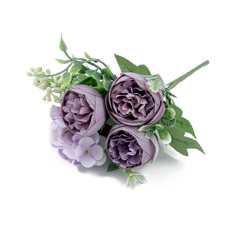 Wedding Simulation Bouquet Home Decoration Flower Simulation Rose Photography Bouquet Small Handle Flower Peony