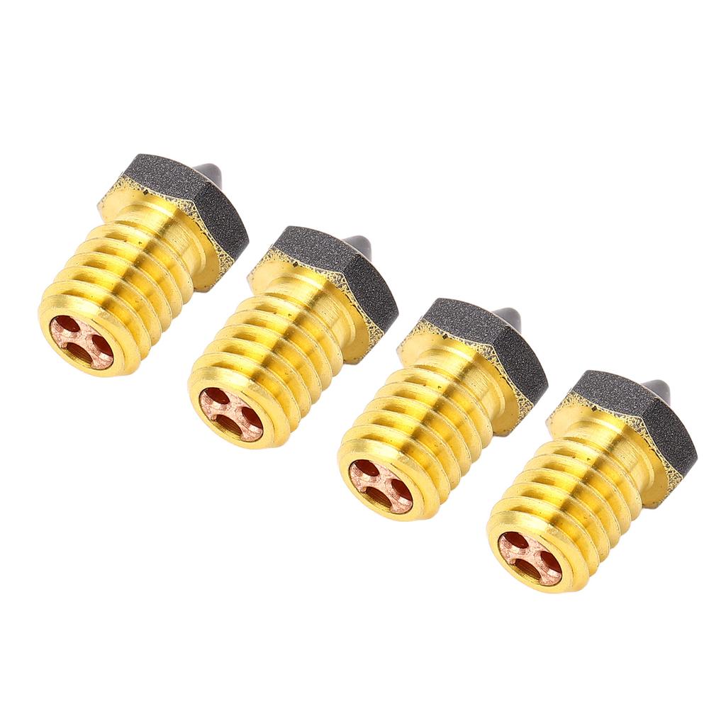 4 STÜCK 3D-Drucker Düsenset PTFE-beschichtet High Flow Hochgeschwindigkeitsdruck Extruder Messingdüse für