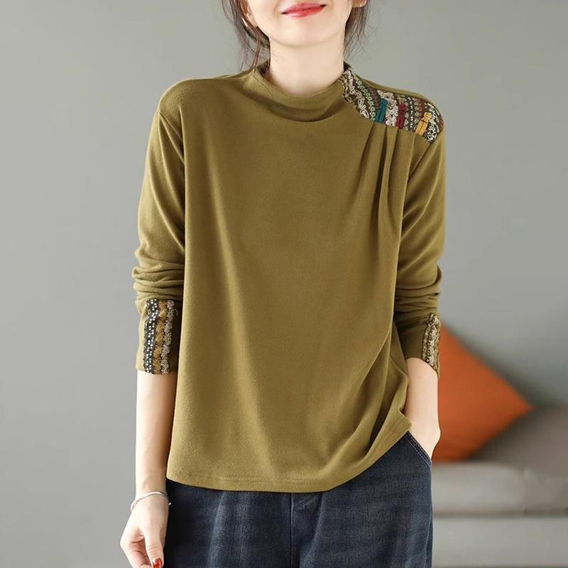 

Топы Женские Большого Размера Осень Зима Средней Длины Бархатные Утепленные Эластичные Рубашки Модный Принт Свободные Повседневные Топы 3XL кислотные зеленого