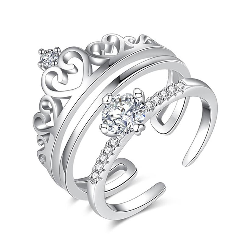 Classic Couple Rings For Men Women CZ Stone Trendy Wedding Lovers' Ring Jewelry Romantic Valentine's Day Present Ring Accessory