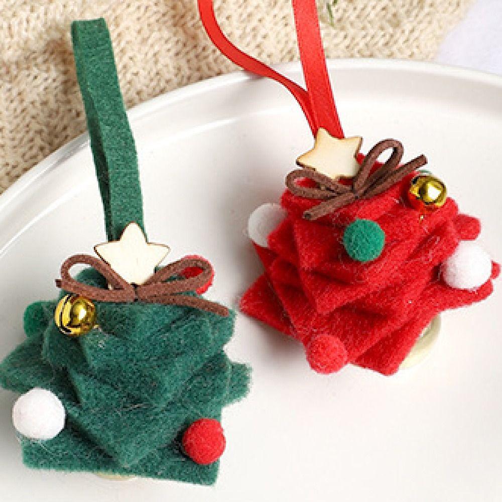 Felt Christmas Bell Pendant Crisp Sound Christmas Hanging Decorations Home Door Decor